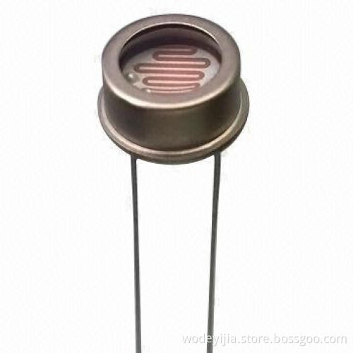 Metal-sealed Photoresistor with 5mm Diameter, Used for Flame Detector